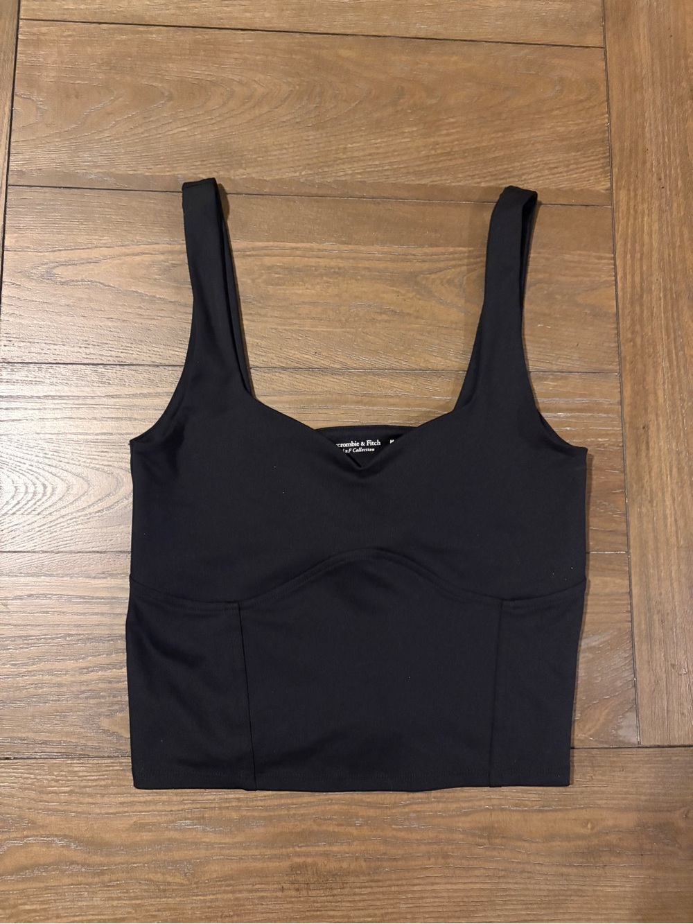Abercrombie & Fitch Soft Collection black crop top in size M